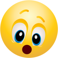 emoticono asombrado color amarillo png