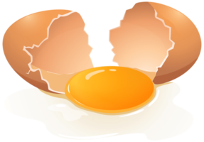 huevo roto fondo transparente
