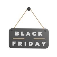 3d black friday shopping board png