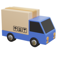 vrachtauto doos levering 3d illustratie png