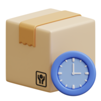 Clock Box Package 3D Illustration png