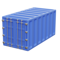 Ilustración 3d de la caja del contenedor png