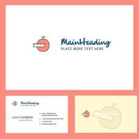 Apple Logo design with Tagline Front and Back Busienss Card Template Vector Creative Design