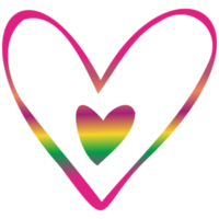 regenboog gemakkelijk tekening hart. transparant PNG clip art voor ontwerp