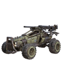 renderização 3d de carro militar png