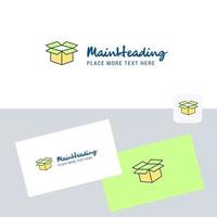 Carton vector logotype with business card template Elegant corporate identity Vector
