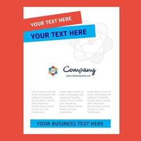 Nuclear Title Page Design for Company profile annual report presentations leaflet Brochure Vector Background