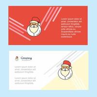 plantilla de banner de negocios corporativos abstractos de santa claus banner de negocios de publicidad horizontal vector