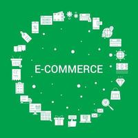 ECommerce Icon Set Infographic Vector Template