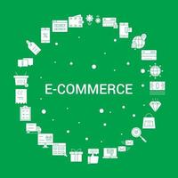 ECommerce Icon Set Infographic Vector Template