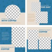 Coffee Shop Social Media Template vector