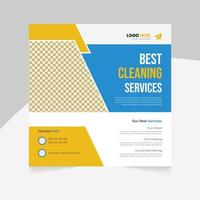 Best Home Cleaning Service Social Media Post Or Banner Design Template vector