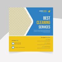 Best Home Cleaning Service Social Media Post Or Banner Design Template vector