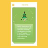 vector de diseño de diseño de banner vertical móvil de calendario de navidad