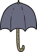 paraguas lindo de dibujos animados vector
