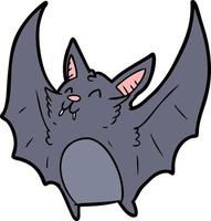 murciélago vampiro de halloween lindo de dibujos animados vector