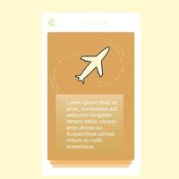 Aeroplane mobile vertical banner design design Vector