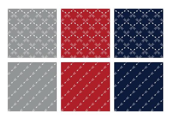 Collection geometric seamless patterns with arrows .vector illustration
