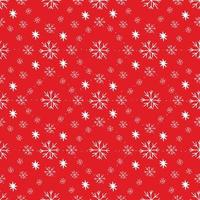 Seamless pattern with white snowflakes against red background vector