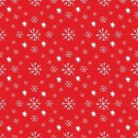 Seamless pattern with white snowflakes against red background vector