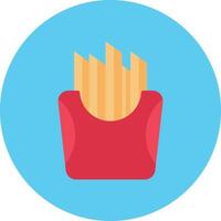 papas fritas ilustración vectorial sobre un fondo. símbolos de calidad premium. iconos vectoriales para concepto y diseño gráfico. vector