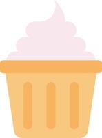 ilustración de vector de cupcake en un fondo. símbolos de calidad premium. iconos vectoriales para concepto y diseño gráfico.