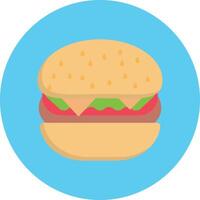 ilustración de vector de hamburguesa en un fondo. símbolos de calidad premium. iconos vectoriales para concepto y diseño gráfico.