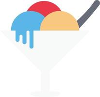 ilustración de vector de helado en un fondo. símbolos de calidad premium. iconos vectoriales para concepto y diseño gráfico.