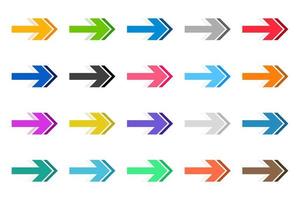 Set of arrow direction icons vector