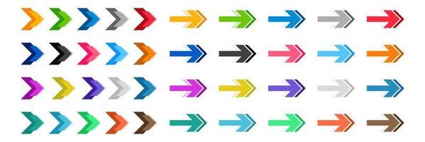 Set of arrow direction icons vector
