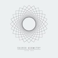 Sacred geometry line vector element flower of life . Vector illustration .