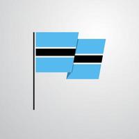 Botswana waving Flag design vector