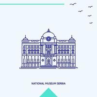 NATIONAL MUSEUM SERBIA skyline vector illustration