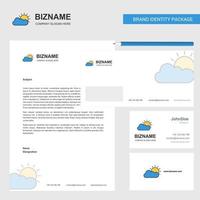 Raining Business Letterhead Envelope and visiting Card Design vector template