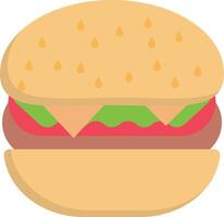 ilustración de vector de hamburguesa en un fondo. símbolos de calidad premium. iconos vectoriales para concepto y diseño gráfico.