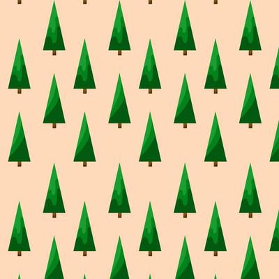 Christmas tree forest seamless pattern background.Vector illustration