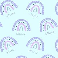 Seamless pattern with winter rainbow. Merry Christmas decorative concept. Fashion print clothes apparel greeting invitation card cover flyer poster banner.Vector illustration vector