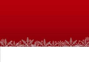 banner web con copos de nieve. fondo rojo con espacio para tus deseos, tarjeta navideña simple con copos de nieve, feliz navidad. ilustración vectorial vector