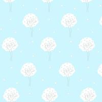 Seamless winter forest background. Hand Drawn. Great for wall art design, wrapping, fabric, textile, pillow or blanket prints, etc.Vector illustration vector