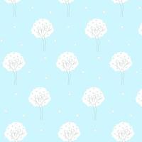 Seamless winter forest background. Hand Drawn. Great for wall art design, wrapping, fabric, textile, pillow or blanket prints, etc.Vector illustration vector