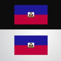 Haiti Flag banner design vector