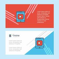 Video abstract corporate business banner template horizontal advertising business banner vector