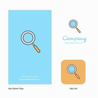Search Company Logo App Icon and Splash Page Design Creative Business App Design Elements vector