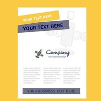 Satellite Title Page Design for Company profile annual report presentations leaflet Brochure Vector Background