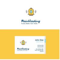 logotipo de campana plana y plantilla de tarjeta de visita diseño de logotipo de concepto de negocio vector