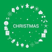 Christmas Icon Set Infographic Vector Template