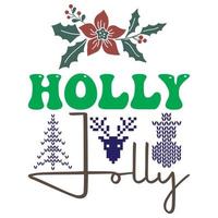 Holly Jolly T-Shirt vector