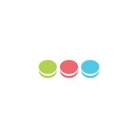 a simple Macarons logo or icon design vector