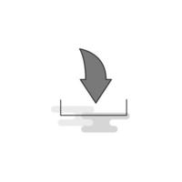 Downloading Web Icon Flat Line Filled Gray Icon Vector