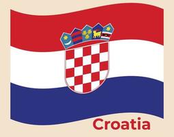 ilustración de vector de bandera de croacia